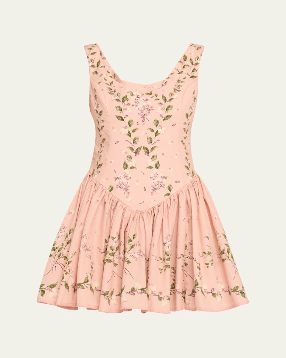 Pluma Wisteria Drop-Waist Mini Dress